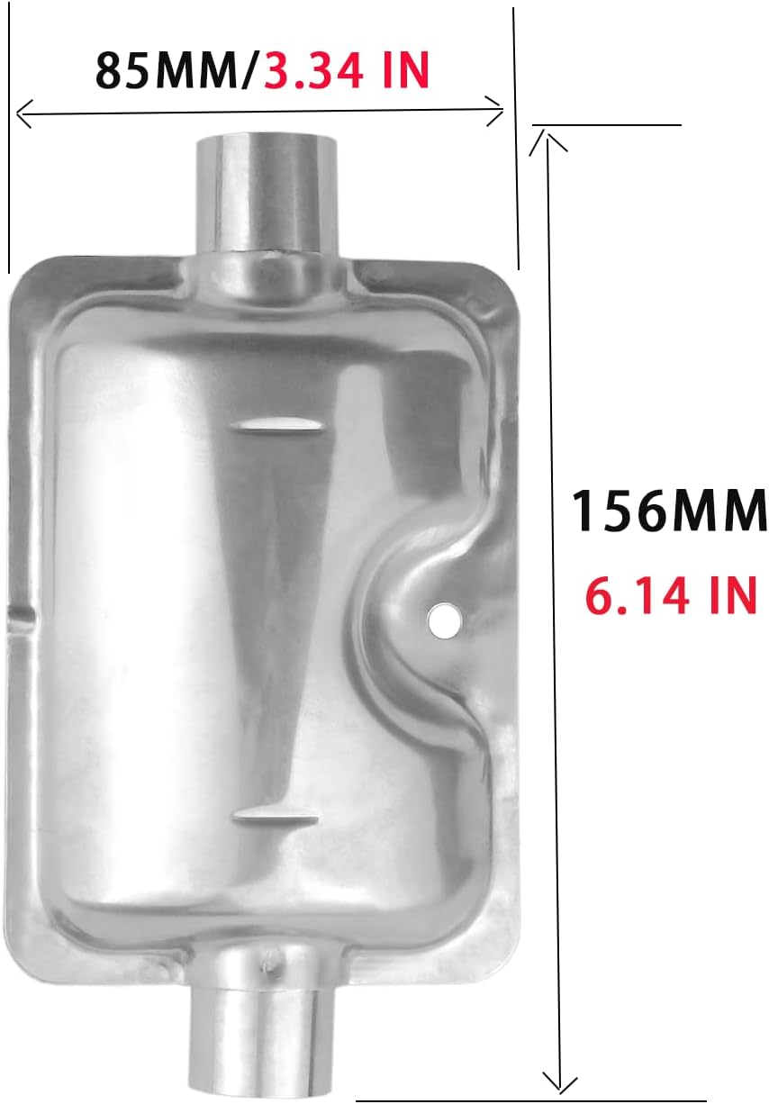 24mm/0.94inch Exhaust Pipe Silencer Muffler Exhaust Muffler Pipe Silencer for Diesel Heater